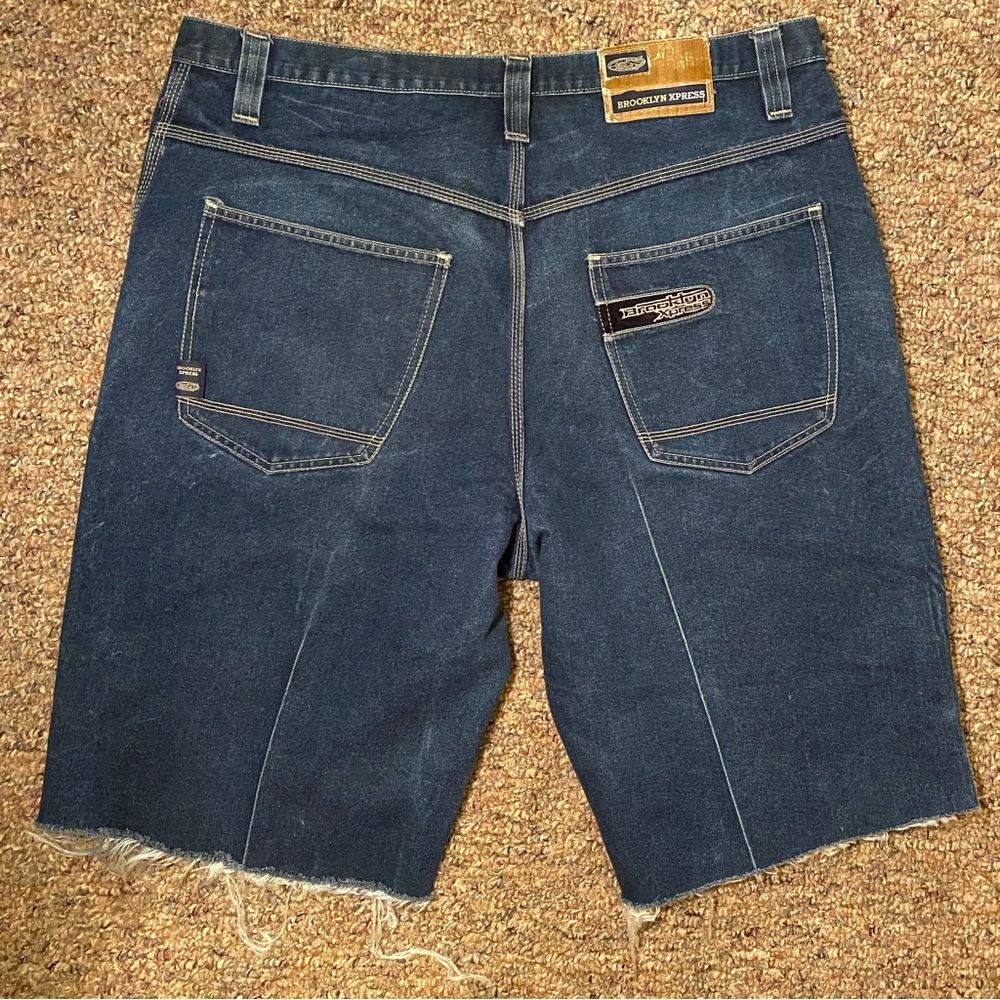 Insane vintage brooklyn xpress blue baggy grunge jorts